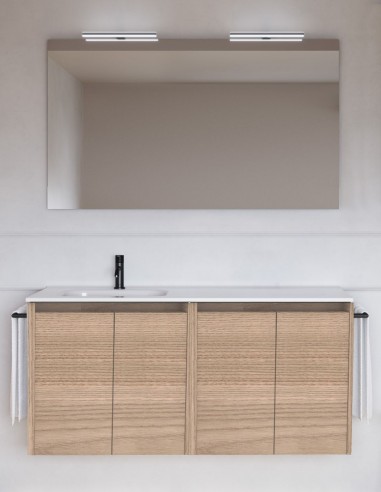 Mueble de baño Sansa Royo modelo lavabo desplazado de 4 puertas