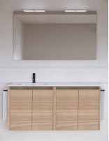 Mueble de baño Sansa Royo modelo lavabo desplazado de 4 puertas