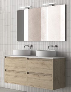 Mueble de baño Royo Sansa 4 cajones modelo lavabos sobre encimera