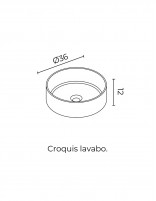 Mueble de baño Royo Sansa 4 cajones croquis lavabo