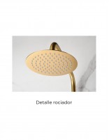 Columna ducha oro Imex modelo OLIMPO detalle rociador