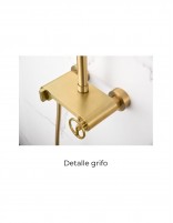 Columna ducha oro Imex modelo OLIMPO detalle grifo