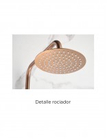 Columna ducha oro rosa Imex modelo OLIMPO detalle rociador