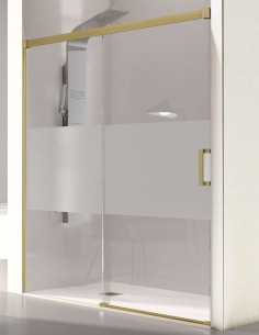 Mampara Kassandra Glasé modelo oro cepillado 2