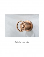 Grifo lavabo oro rosa empotrado modelo OLIMPO de Imex detalle maneta