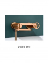 Grifería bañera oro rosa modelo OLIMPO de Imex detalle grifo