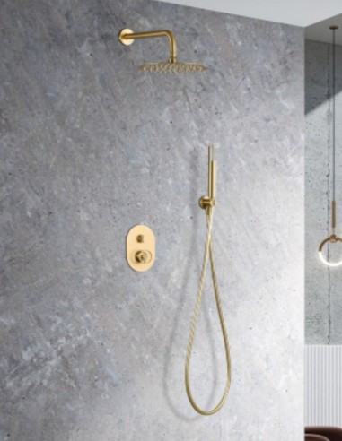 Ducha empotrada oro modelo OLIMPO de Imex ambiente