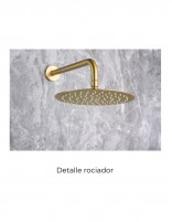 Ducha empotrada oro modelo OLIMPO de Imex detalle rociador