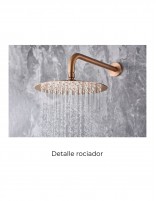 Ducha empotrada oro rosa modelo OLIMPO de Imex detalle rociador