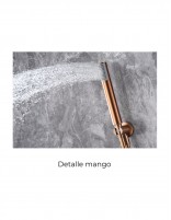 Ducha empotrada oro rosa modelo OLIMPO de Imex  detalle mango