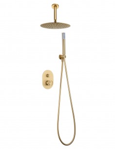 Ducha empotrada a techo oro modelo VESUBIO de Imex