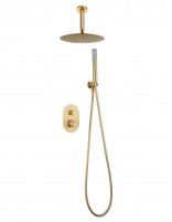 Ducha empotrada a techo oro modelo VESUBIO de Imex