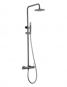 Columna ducha  black gun metal modelo LINE de IMEX ambiente 2