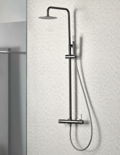 Columna ducha  black gun metal modelo LINE de IMEX ambiente