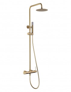 Columna ducha oro cepillado modelo LINE de IMEX ambiente 2