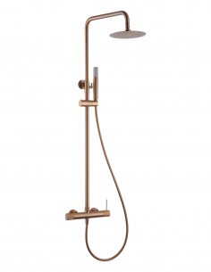 Columna ducha oro rosa cepillado modelo LINE de IMEX ambiente 2