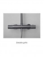 Columna para ducha termostática black gun metal modelo  LINE de Imex detalle grifo