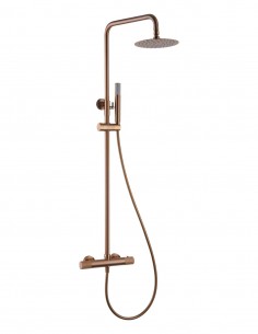 Columna oro rosa cepillado termostática - LINE de Imex