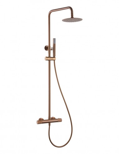 Columna oro rosa cepillado termostática - LINE de Imex