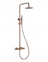 Columna oro rosa cepillado termostática - LINE de Imex