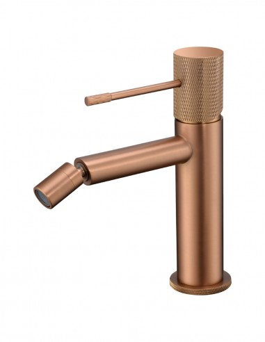 Grifo para bide oro rosa cepillado modelo LINE de IMEX