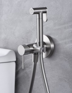 Ducha higiénica para bidé níquel cepillado - Line de Imex
