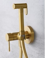 Ducha higiénica oro cepillado para bidé modelo Line de Imex