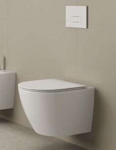 WC colgado pared modelo Purple Bathplus