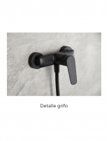 Grifo negro mate para ducha modelo BÉLGICA de Imex detalle grifo