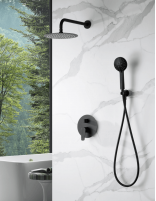 Conjunto de ducha empotrada negro mate modelo BÉLGICA de Imex