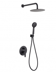Conjunto de ducha empotrada negro mate modelo BÉLGICA de Imex 2