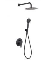 Conjunto de ducha empotrada negro mate modelo BÉLGICA de Imex