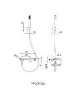Grifería para bañera negro mate / blanco mate - DINAMARCA de Imex