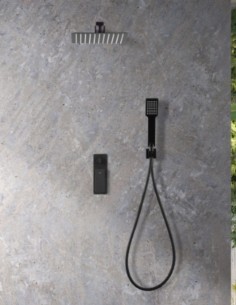 Grifería empotrada de ducha negro mate modelo FIYI de Imex ambiente