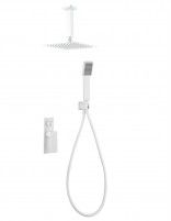 Conjunto ducha empotrado blanco mate a techo modelo NADI de Imex