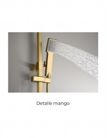 Barra termostática ducha oro cepillado modelo VIGO de Imex detalle mango