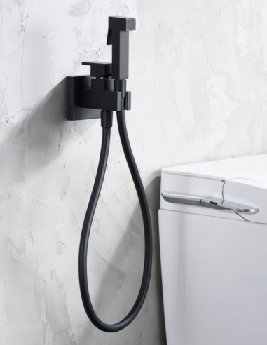 Ducha higiénica negro o black gun metal modelo IRLANDA de Imex