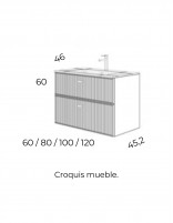 Mueble baño Avila Dos croquis
