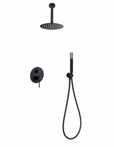 Ducha empotrada techo negro mate modelo TIVOLI de IMEX