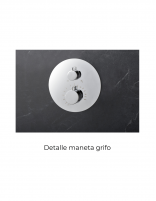 Columna de ducha empotrada termostática a techo cromo modelo TIVOLI de Imex detalle maneta