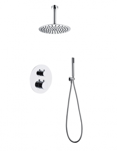 Columna de ducha empotrada termostática a techo cromo modelo TIVOLI de Imex