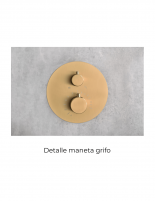 Ducha oro empotrada a techo termostática modelo TIVOLI detalle maneta