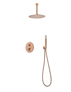 Ducha oro empotrada a techo termostática modelo TIVOLI. 2