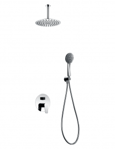 Conjunto cromo ducha empotrado a techo modelo  BRUSELAS de Imex