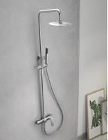 Barra acero S316 de ducha monomando modelo DELOS de IMEX ambiente