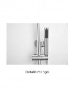 Barra acero S316 de ducha monomando modelo DELOS de IMEX detalle mango