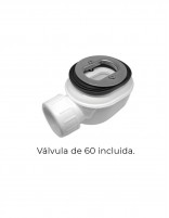 Plato de ducha con rejilla alargada  color del plato válvula