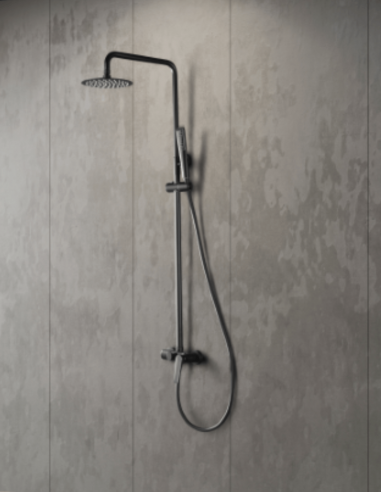 Barra ducha monomando negra modelo DELOS ambiente