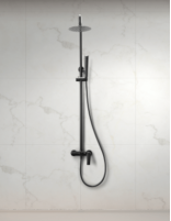 Barra ducha monomando black gun metal modelo DELOS ambiente