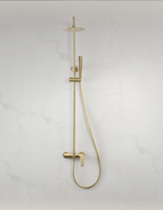 Columna ducha oro monomando modelo DELOS de IMEX ambiente